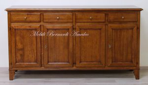 Credenza in legno massiccio con 4 ante e 4 cassetti da taverna o cucina